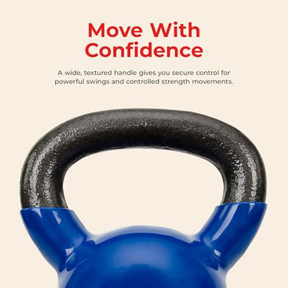 Sunny Health & Fitness Vinyl Coated Kettlebell for Strength Weight Training & Swinging Exercise - In 5, 10, 15, 20, 25 Pound - style: 20 Pound