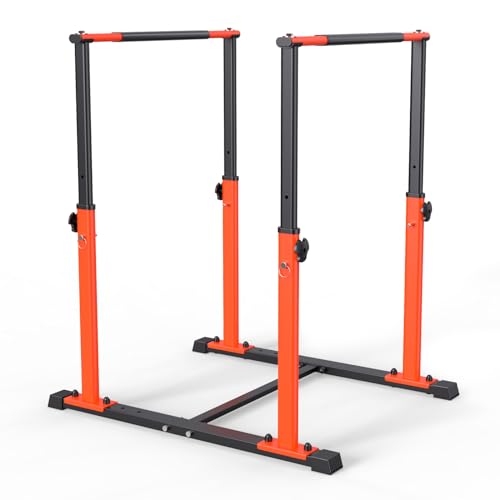 Dip Bar Station Functional Fitness Workout Dip bar 3 Level Adjustable Height Dip Stand 400lbs Heave Duty Dip Station for Full Body Workout Fitness