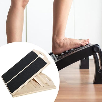 Wooden Slant Board for Calf Stretching Adjustable Stretch Board Foldable Calf Stretcher
