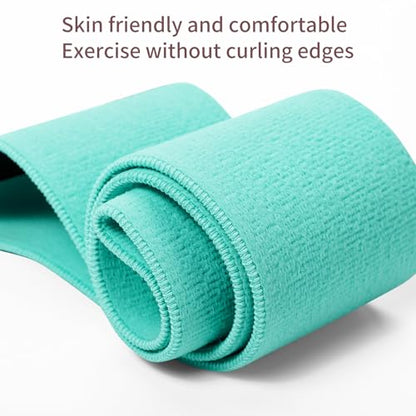 Glute Bands and Stretch Strap Set, Booty Band with 11 Loop Stretch Band for Women, Pilates, Yoga, Leg and Glute Workout, Flexibility Training and Home Exercise - color: Blue+Green