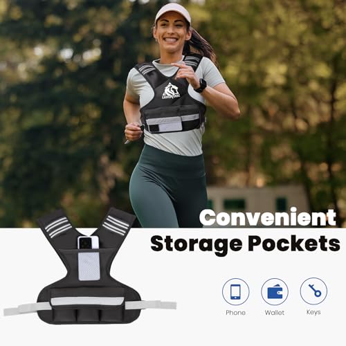LIONSCOOL Adjustable Weighted Vest for Men and Women - size: 11-20LB