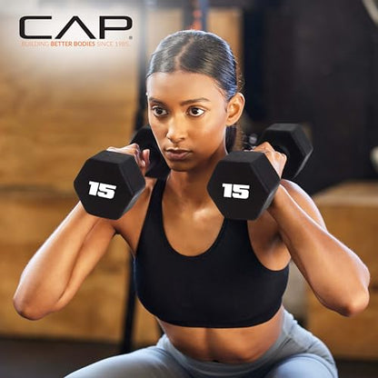 CAP Barbell Neoprene Dumbbell Weights Pairs & Sets | Black - style: 6 lb Pair