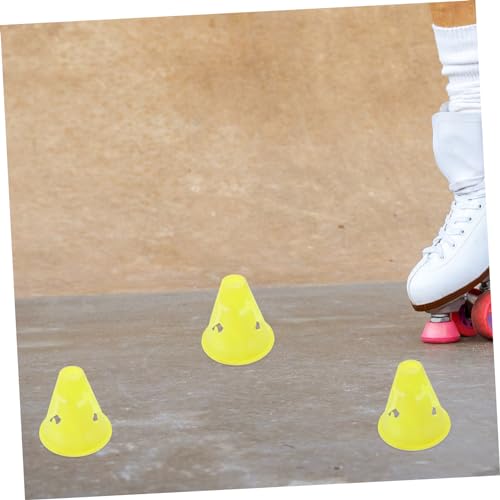 Toddmomy Skating Sign Bucket Practice Cones Small Traffic Cones Training Cones Play Cones Plastic Cones Sports - color: Yellow