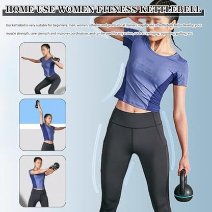Kettlebell Weights Home Use Women Fitness Kettlebell, Gym Muscle Training Kettle Bells, Ergonomic Handle, Fitness Equipment(White-4kg)