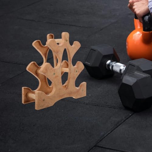 Totority Small Dumbbell Rack Stand Heavy Duty Weight Storage Rack for Home Gym Strength Training Organizer Space Saving Fits Various Dumbbell Sizes