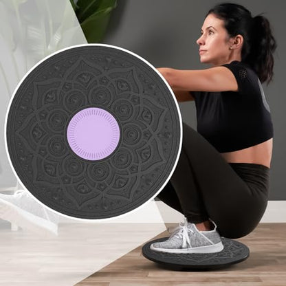 Wobble Balance Board - 11.81in Non Slip Core Trainer, Adjustable Rotation Fitness Equipment, Multipurpose Massage Point Stability | Home Gym Yoga Workout Training Balance Exercise Tool