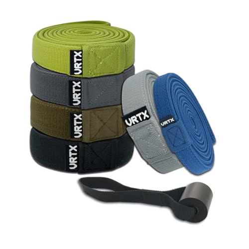 VRTX Fabric Resistance Bands for Men & Women | Long Exercise Band for Workout, Stretch, Yoga, Full Body Training | Soft Mesh Cloth, Non-Slip, High Durability Elastic Straps