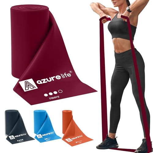 Professional Individual Exercise Resistance Bands, Single 5, 6,7 Ft or 8 Yards Elastic Bands, Non-Latex Stretch Bands for PT, Yoga, Pilates, Rehab, at-Home or The Gym Workouts - color: Purple - Heavy, size: 8 Yards