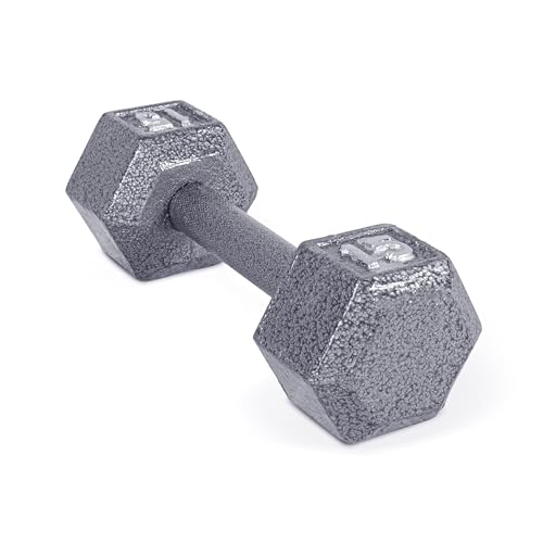 CAP Barbell Cast Iron Hex Dumbbell | Multiple Options - color: Gray, Single, size: 15 lb