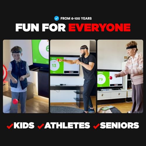 Boxbollen® Family 3 Pack Boxing Reflex Ball - Interactive Boxball App Integration - Hand Eye Coordination Training Ball - Boxing Equipment for Home -Christmas Gift for Family,Gift for Boxers, All Ages