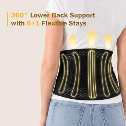 Back Brace for Lower Back Pain for Women&Men,Lumbar Support Belt - size: L/XL(42-51 in)