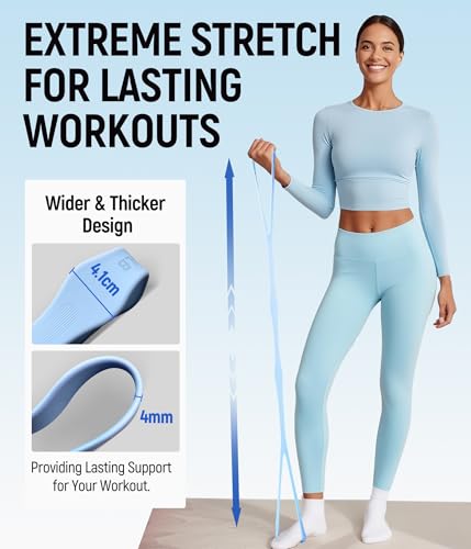 Upgraded Figure 8 Resistance Bands, Resistance Bands for Arms & Full Body Workout, Stretch Resistance Band with Handles for Yoga, Pilates, Toning, Home Fitness & Physical Therapy