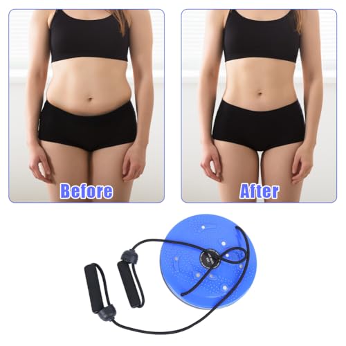 Twisting Waist Disc, Waist Sculptor Twister Board Core Twister Board Body Shaping Aerobic Exercise Fitness Machine Rotating Female Trainer Twist with Pull Rope for Home Office Slimming Foot Massage