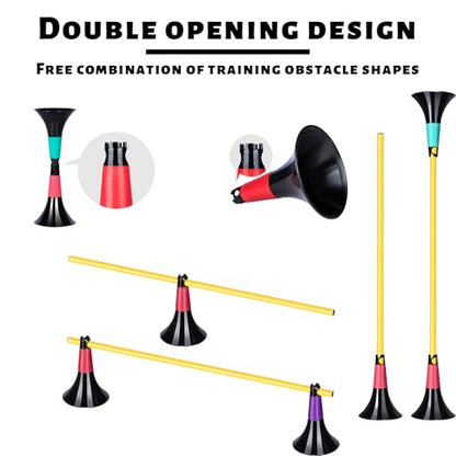 Basketball Training Cones and Agility Poles Set - color: Yellow