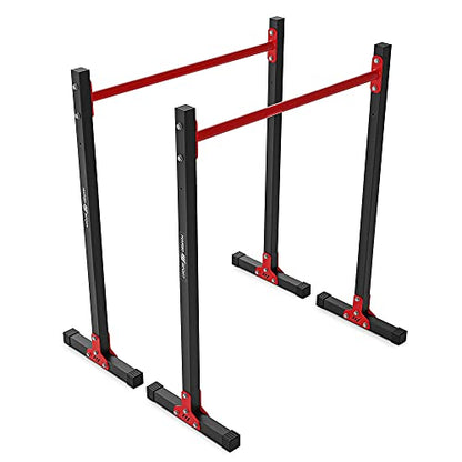 Marbo Sport Dip Station Dip Stand Push Up MH-D211 | Made in EU - color: Black-Red