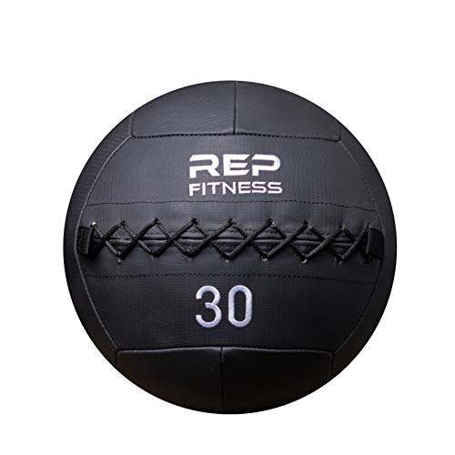 REP Weighted Slam Balls for Home Gym Fitness | 5-30 lb Soft Textured Medicine Ball Sizes | Heavy Sand-Filled Workout Weights for Strength, Core Training, Crossfit, Conditioning & Slam Ball Exercises - style: 30 lbs