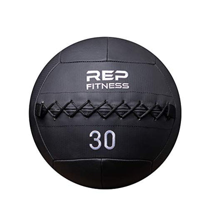 REP Weighted Slam Balls for Home Gym Fitness | 5-30 lb Soft Textured Medicine Ball Sizes | Heavy Sand-Filled Workout Weights for Strength, Core Training, Crossfit, Conditioning & Slam Ball Exercises - style: 30 lbs