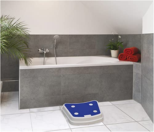 Aidapt Free Standing Slip Resistant Bath, Household and Safety Step Platform Aid, White, 1 Count (Pack of 1)