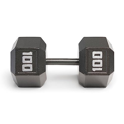 Marcy Cast Iron Hex Dumbbells Collection - Available size from 3-lb to 100-lb, SOLD INDIVIDUALLY - style: 100lbs