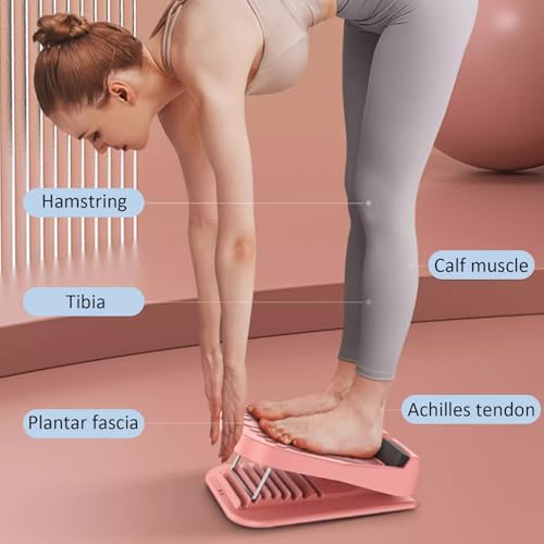 Calf Stretcher Slant Board 13-Level Adjustable Foldable Stretching Ramp with Magnets for Plantar Fasciitis Achilles Stretch Achilles Stretcher Ankle Balance Board Ankle - color: Blue