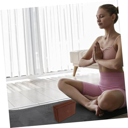 Thickened Non-slip Yoga Block for Pilates and Fitness High Density Foam Brick for Stability Flexibility and Balance Support in Exercise and Meditation Easy to Clean Brown Yoga