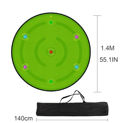 Smart Soccer Training Mat with 7 Lights, 2 in 1 Football Footstep Training Mat Improve Strength Agility Coordination, Indoor Outdoor Football Assist Carpet with 7 Modes for Kids Adults Fitness