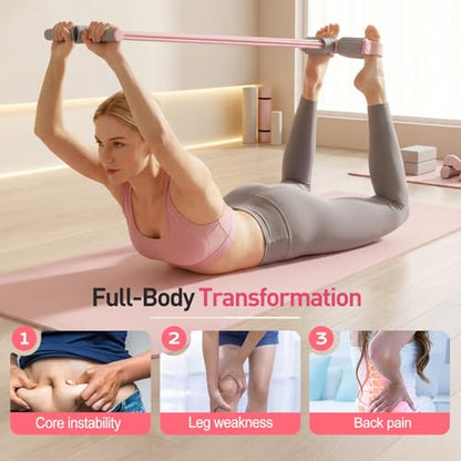 Pedal Resistance Bands with Handles, Elastic Yoga Resistance Band, Rubber Foot Pedal Resistance Bands Exercise Equipment, Stretching Workout Fitness Bands for Abdomen, Waist, Arm, Leg