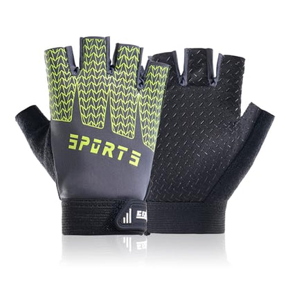 Kids Bike Gloves Cool Ice Silk Anti-Slip Sweat Towel Hook and Loop Closure Breathable Comfortable High Elasticity Perfect for Boys & Girls