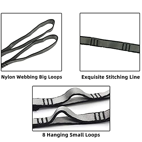 PRIOR FITNESS 2pcs Nylon Daisy Chain Straps for Aerial Yoga Hammock Swing Adjustable Aerial Silk Extender Strap Rope Anti-Gravity Yoga Extend Belts