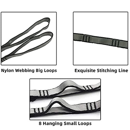 PRIOR FITNESS 2pcs Nylon Daisy Chain Straps for Aerial Yoga Hammock Swing Adjustable Aerial Silk Extender Strap Rope Anti-Gravity Yoga Extend Belts
