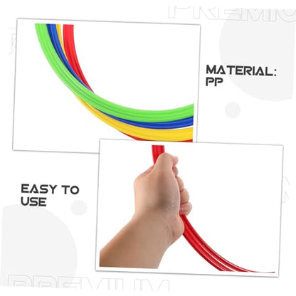 Abaodam 4pcs Enhanced Agility Training Plastic Football Training Rings Jumping Rings for Speed Coordination Drills