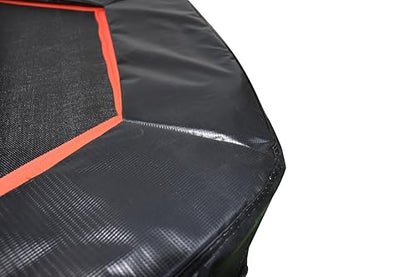 Teamson by Crowntec 50'' Steel Fitness Trampoline, 286 LBS Max Load Mini Rebounder with Handlebar, UV-Resistant Steel Exercise Trampoline for Indoor/Outdoor Workout, Red