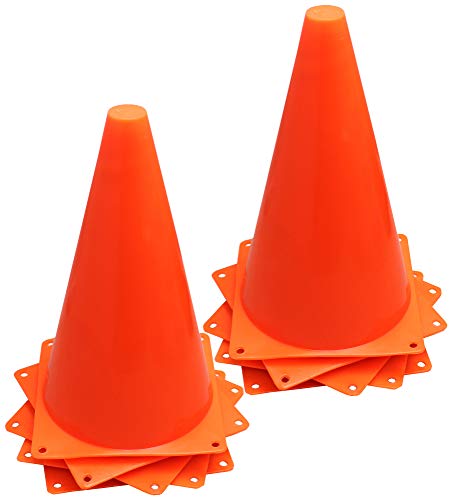 SS Marker Cones (Set of 10), 9-Inch, Orange