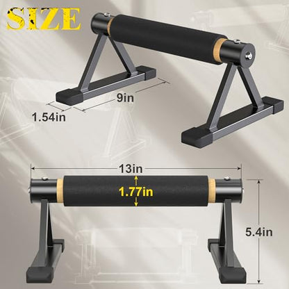 GanFindX Adjustable Wooden Parallettes, 600 LBS Handstand Bars