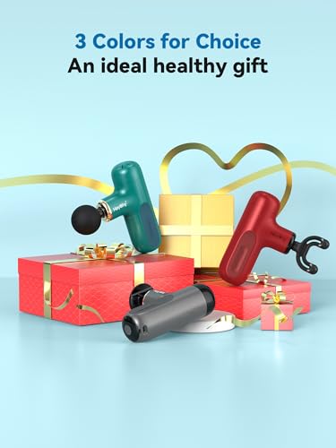 HEYCHY Super Mini Massage Gun, Percussion Deep Tissues Muscle Massager - color: Red
