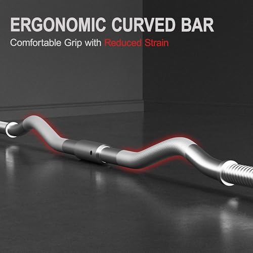 Yaheetech Curl Bar with Weights Adjustable Dumbbell Barbell Set with Weights Strength Training Bars Black - size: 44 lbs