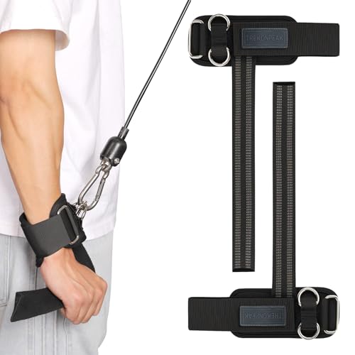 Weight Lifting Straps with D Rings, 2-in-1 Non-Slip Wrist Straps for Weightlifting, Workout Straps for Men Women, Gym Straps for Cable Machine
