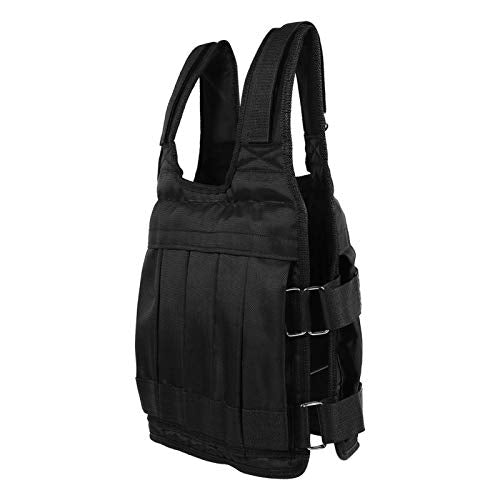 Weight vest, 50 kg high performance exercise Weighted vest Strength training vest Black oxford cloth for weight loss Staying healthy