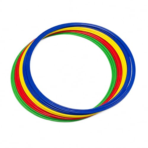 Qianly Field Training Agility Rings, 12 Pack 30cm Speed & Agility Training Equipment Mixed Colors for Athletes