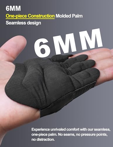 KUTOOK Weight Lifting Gloves Men Women One Piece Anti-Slip Workout Gloves - color: Black, size: Large