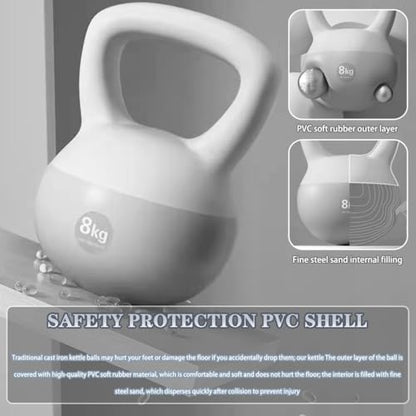 Kettle Bells Women Home Youth Sports Kettlebell, Beginner Fitness Squat Soft Kettle Ball, Gym Equipment, Strength Training Tools(Green-8kg) - color: Green-8kg