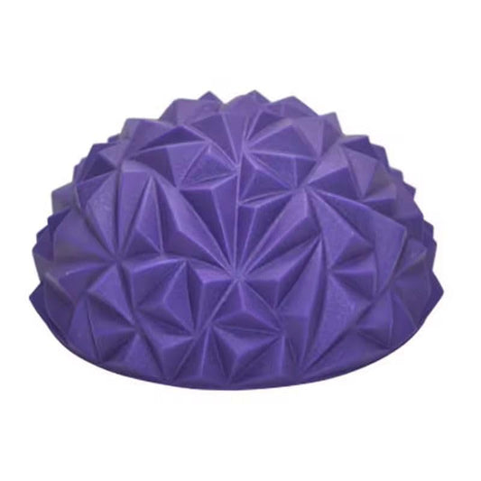 Yoga Half-Ball Trainer - Textured Hemisphere Yoga Ball 16 cm with Foot Massage Surface for Balance Training - Core Stability & Outdoor or Indoor Play - Dual Purpose Exercise & Game Equipment - color: Purple