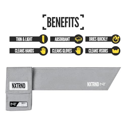 Nxtrnd Streamer Football Towel, Thin Sports Towel, Dries Hands & Football Accessories (Light Grey) - color: Light Grey