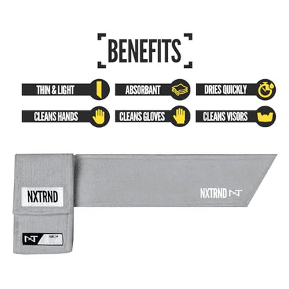 Nxtrnd Streamer Football Towel, Thin Sports Towel, Dries Hands & Football Accessories (Light Grey) - color: Light Grey