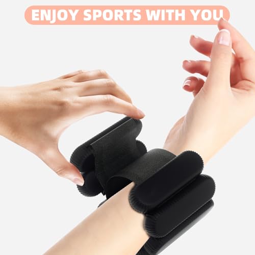 YOVKOK Adjustable Wrist Ankle Weights, 2 LBS/Pair, Bundle Options - color: Black