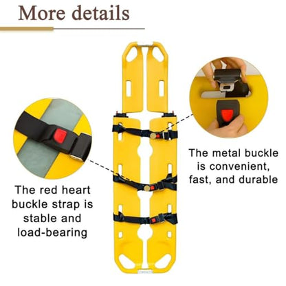 Portable Mcal S Stretcher - Lightweight Adjustable Folding Emerncy Transport Board, 350lb Capaci, Ideal for Patient Imlizat and Travel Use