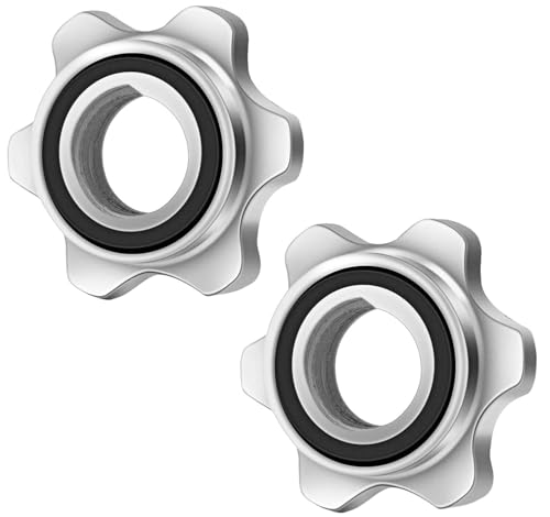 Lamoutor 2Pcs Anti-Slip Hex Nut Collar Screw for Barbell Dumbbell Weight Lifting - size: 28mm