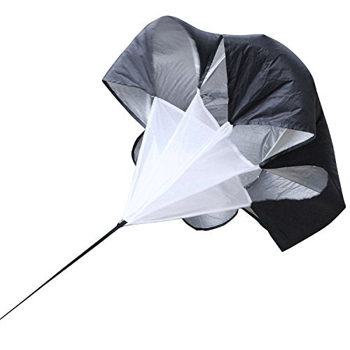 GSi 56" Chute Running Parachute Resistance Trainer for Kids Adults improving Power Speed Sprint Fitness Agility Stamina for Basketball Soccer Rugby Accessories American Football Training Equipment