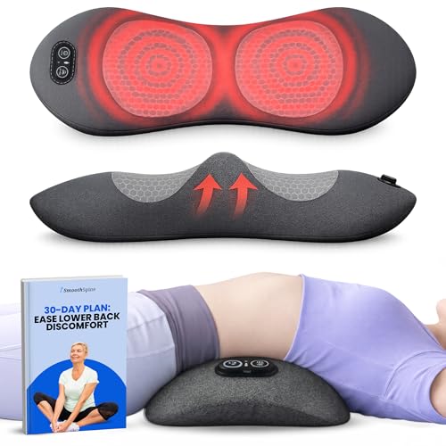 Triple Fusion Back Massager - The Official Smooth Spine Massager with Heat - Design to Support Lower Back Comfort, Relaxation Device for Home Use (Triple Fusion Back Massager)