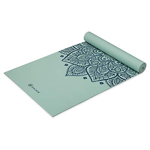 Gaiam Yoga Mat - Premium Thick Non Slip Exercise & Fitness Mat for All Types of Yoga, Pilates & Floor Workouts - color: Cool Mint Sundial